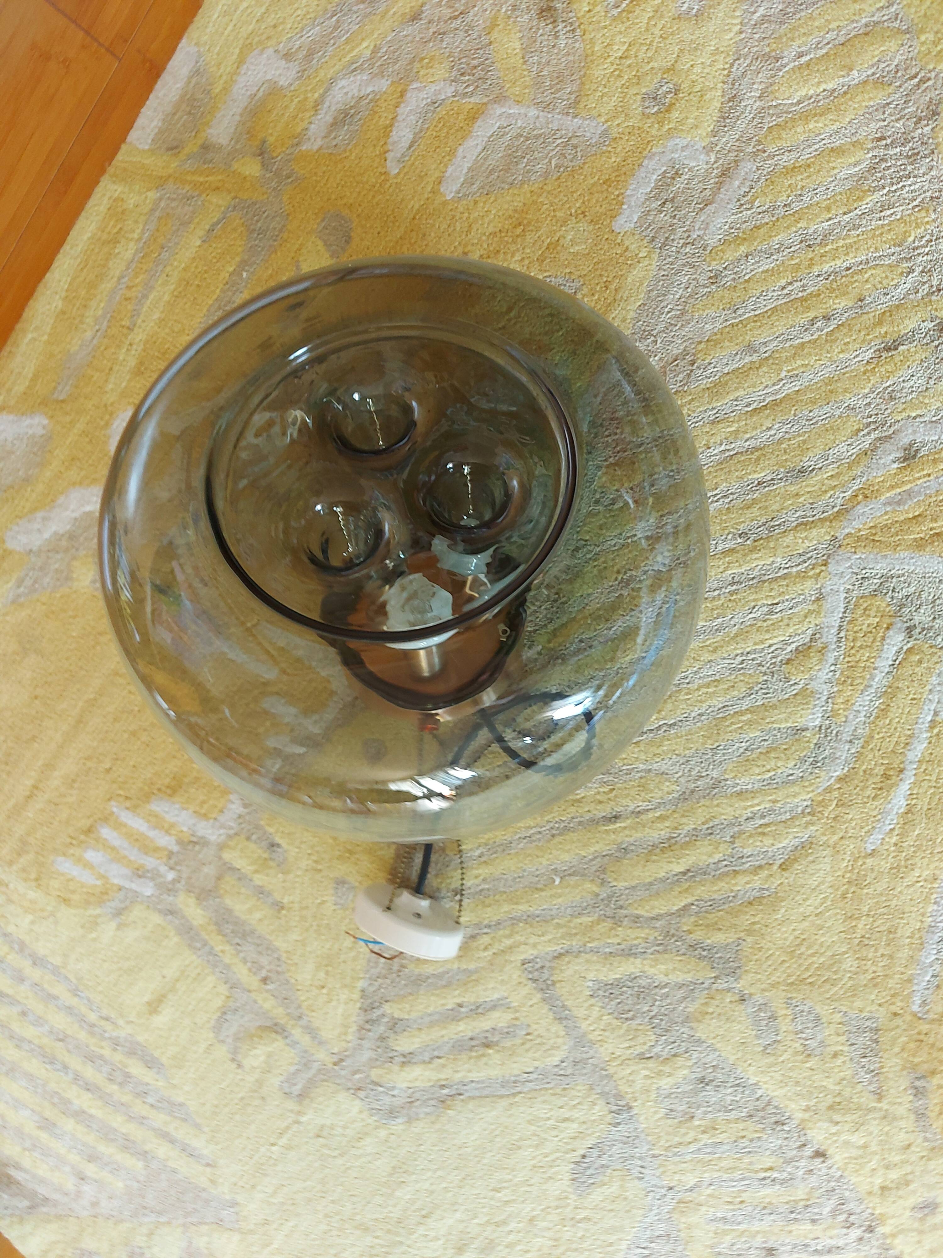 1970s trianon raak glass pendant pendant