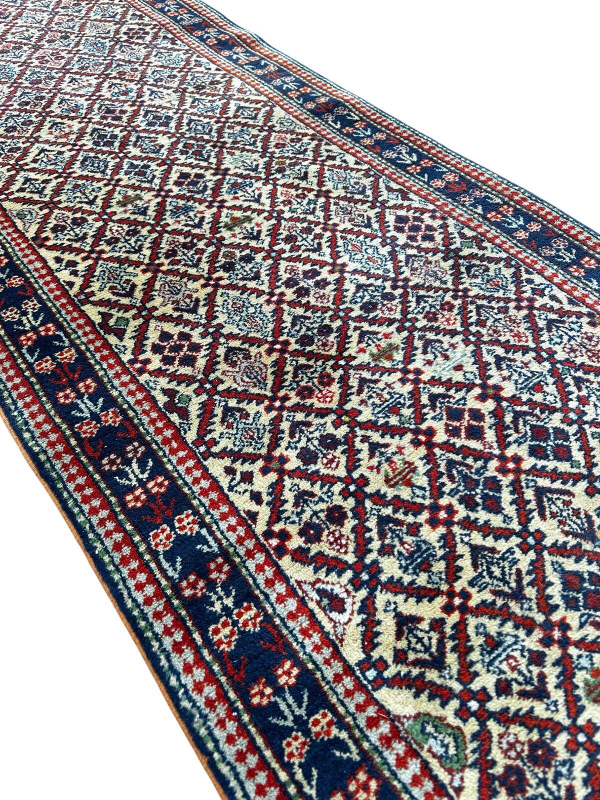 Handmade oriental hallway rug 3m x 1m