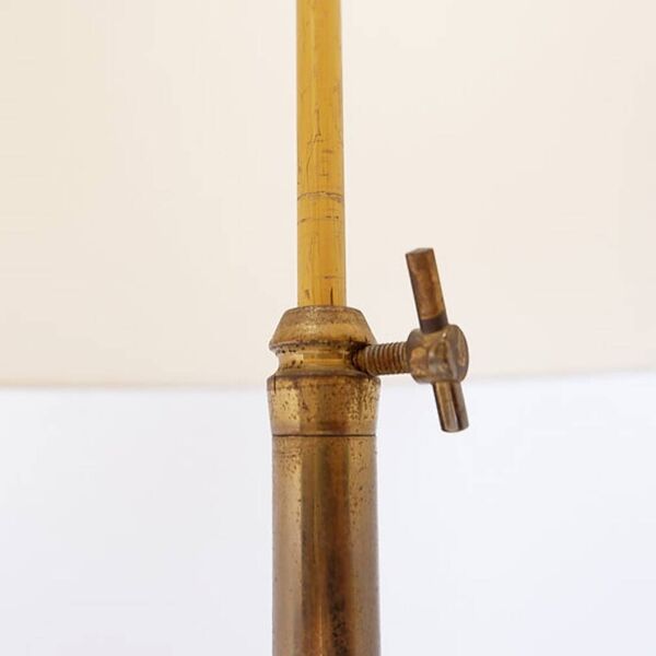 Lampadaire Mid-Century en teck et laiton, Danemark, années 1960