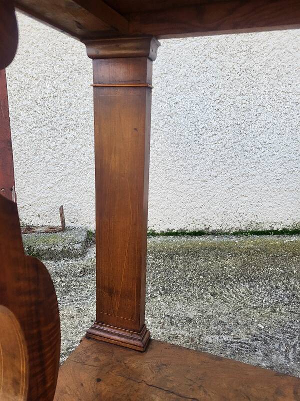 Empire restauration console with marble top in walnut from the 19th century
