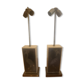 Pair of lamps in "Hollywood Regency" style signed JG