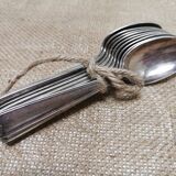 Silver metal cutlery set
