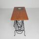 Vintage side table, magazine rack with Hemiksem tile, 1950s