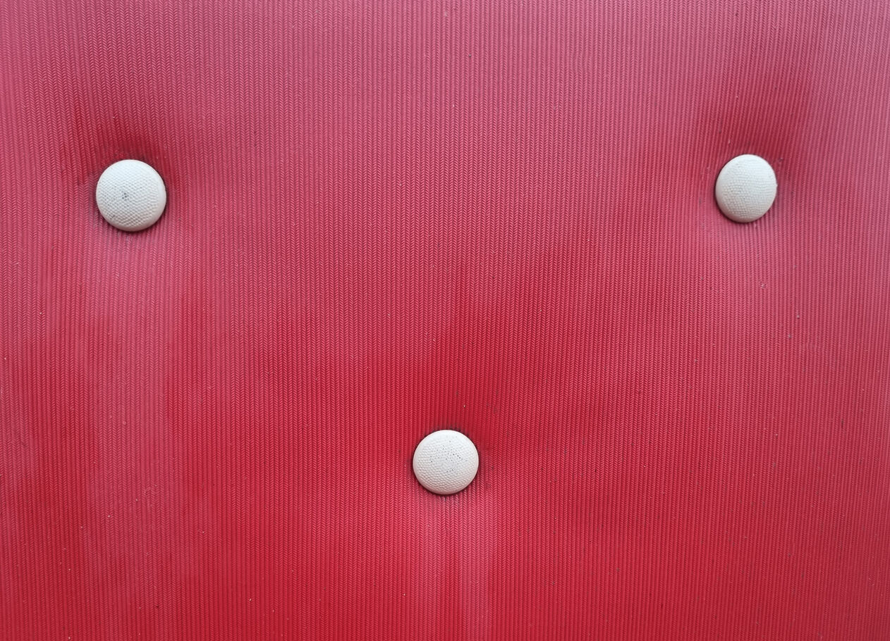 Red vintage bridge armchair, 40s