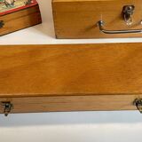 3 vintage dovetail wooden boxes