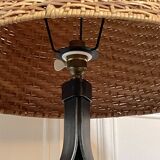 Large vintage wrought iron lamp from the 1950s