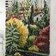 Small oil on Isorel "Flowering view"