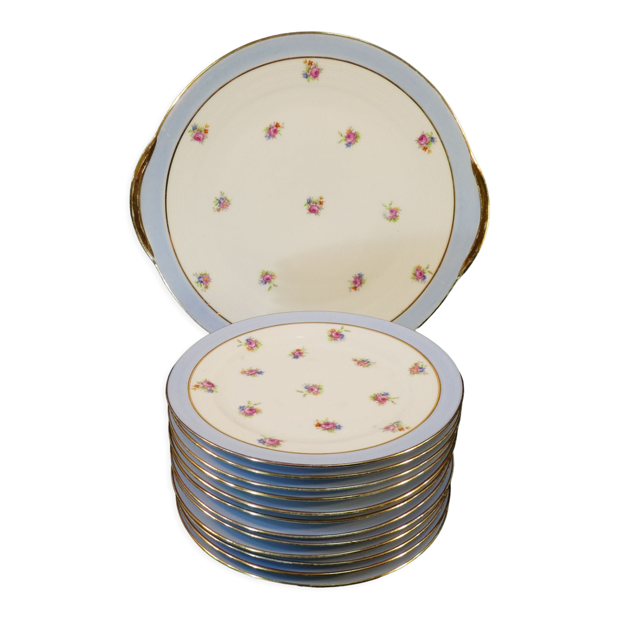 Porcelain pie service of limoges 50 years