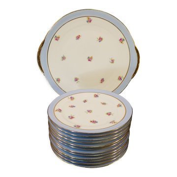 Porcelain pie service of limoges 50 years