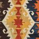 8x12 Kilim Red & Navy Blue Persian Kilim Rug, 255x376Cm