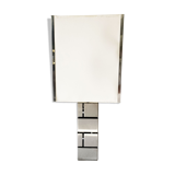 Vintage Curtis Jere table lamp, chrome and white, 1970