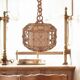 Handmade bamboo and rattan suspension from the 1960s, France.