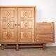 Solid oak buffet and faience, Guillerme and Chambron for your home,