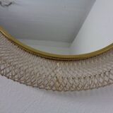 French brass and metal mirror, 1960s