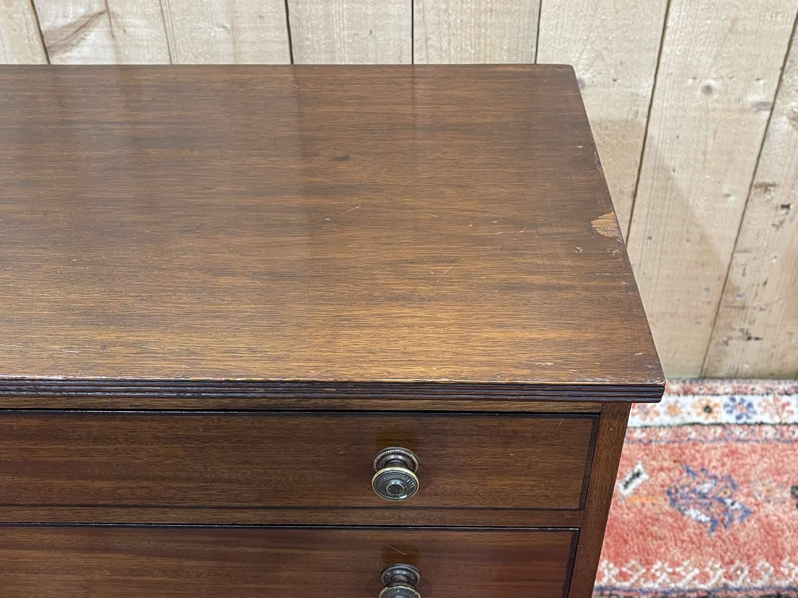 1930s English mahogany chest of drawers