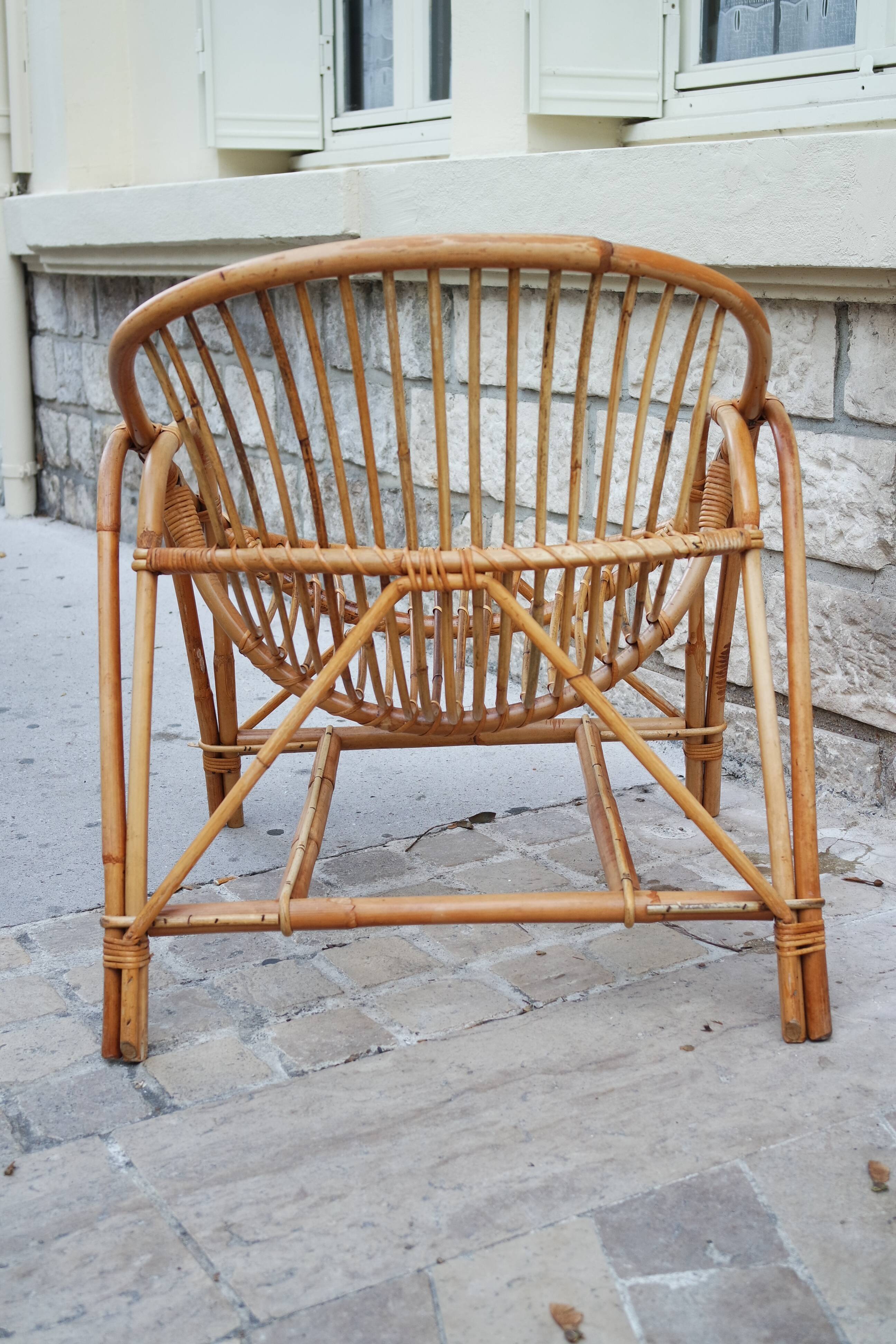 Rattan armchair for adult stun 60