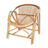 Rattan basket armchair