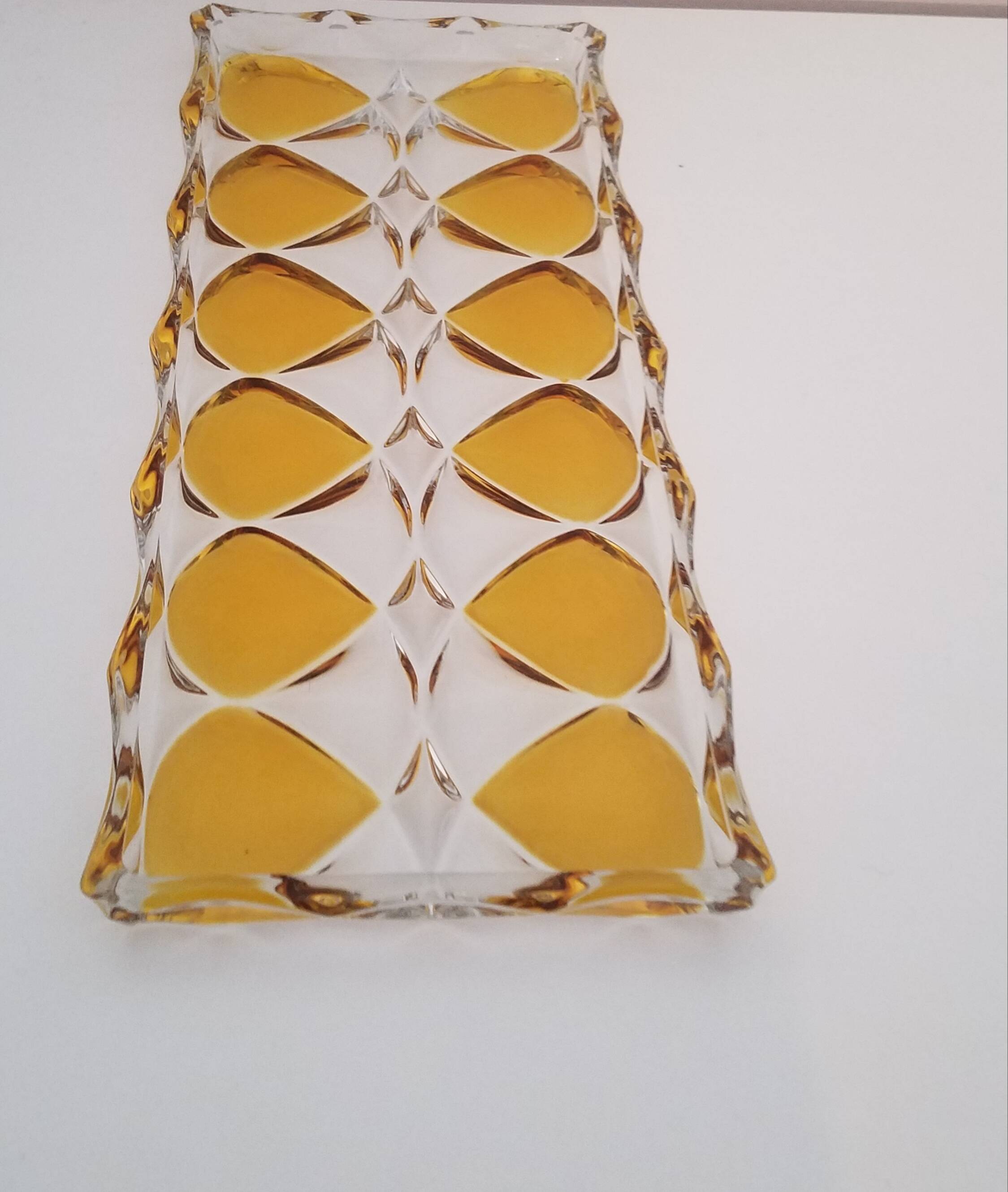 vintage pressed molded glass top