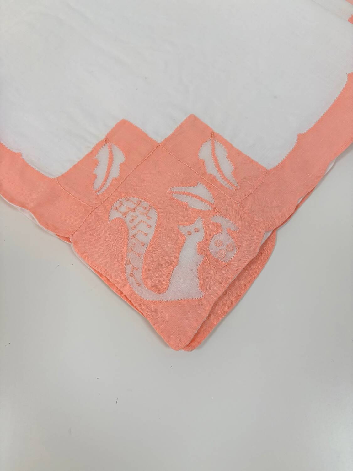 6 hand-embroidered table napkins, 1930s