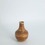 Mid-Century Scandinavian Modern Collectible Small Brown Stoneware Vase by Gunnar Borg for Höganäs