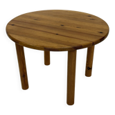 Table d'appoint / table basse vintage en pin design minimaliste des années 70