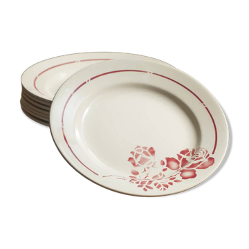 Lot de 8 assiettes « Christiane »