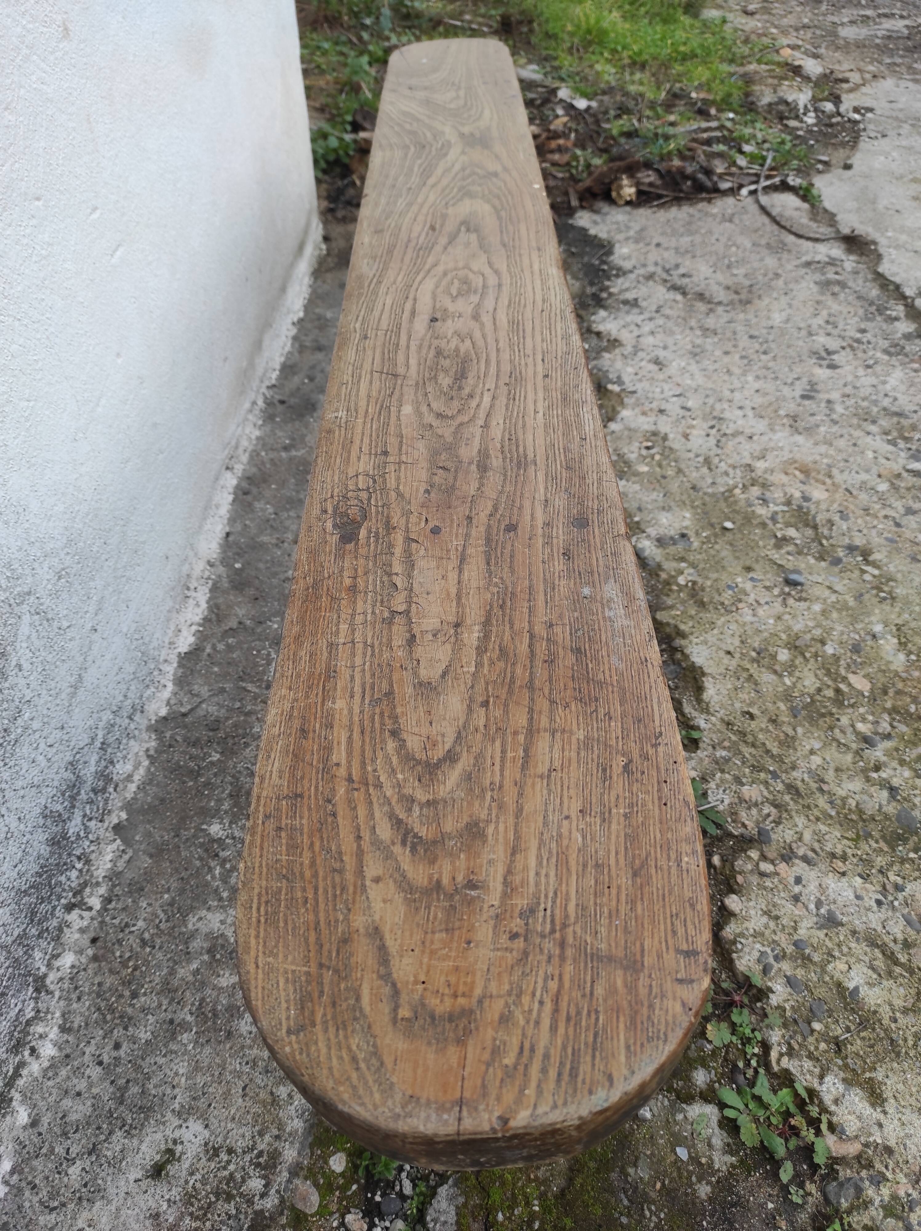 Old oak farmhouse bench