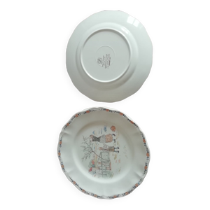 6 assiettes plates Sarreguemine