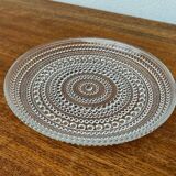 Set of 5 vintage Finnish glass plates from the Kastehelmi series by Oiva Toikka for Iittala.