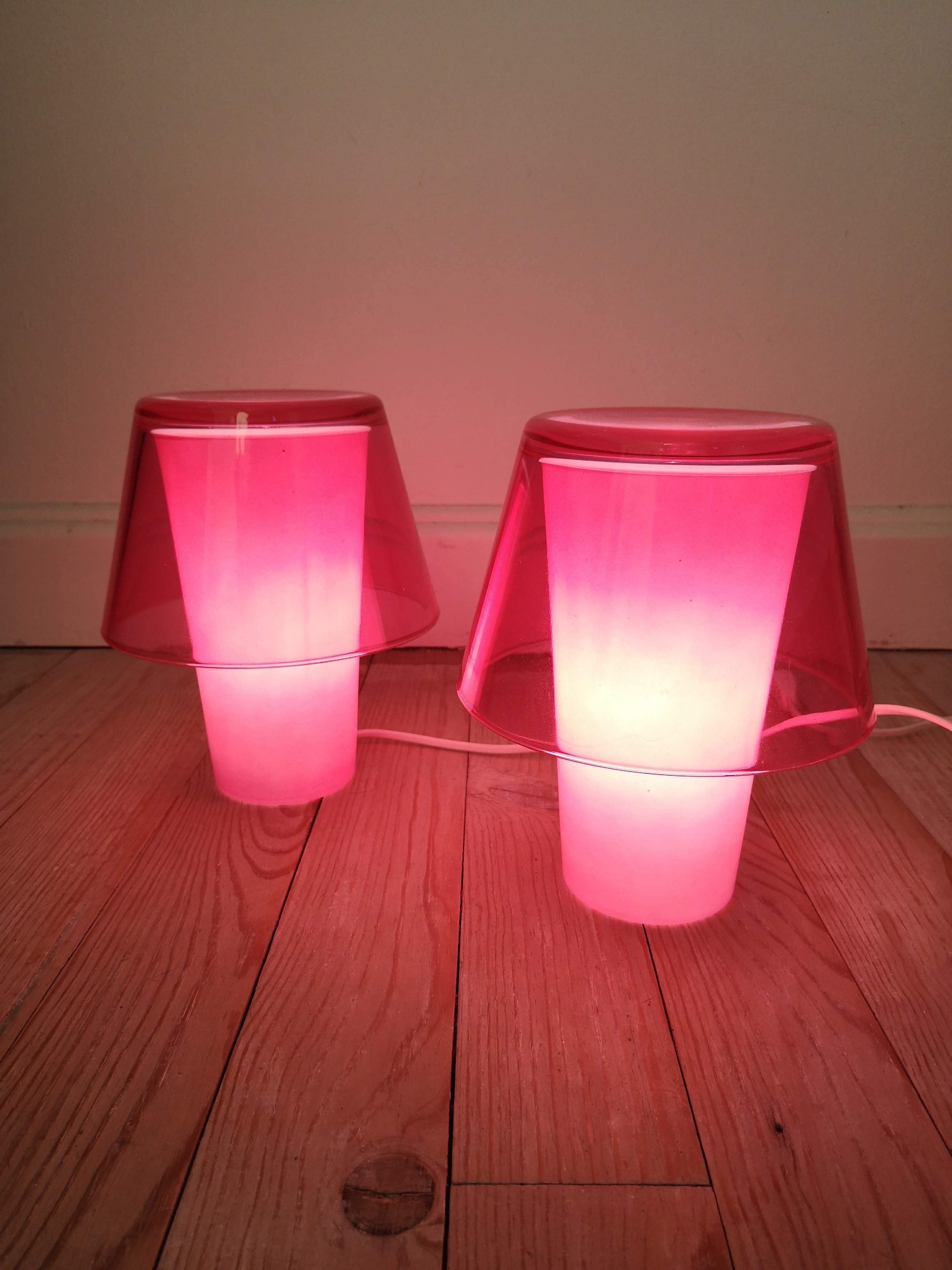 Duo of lamps ikea model gavik vintage