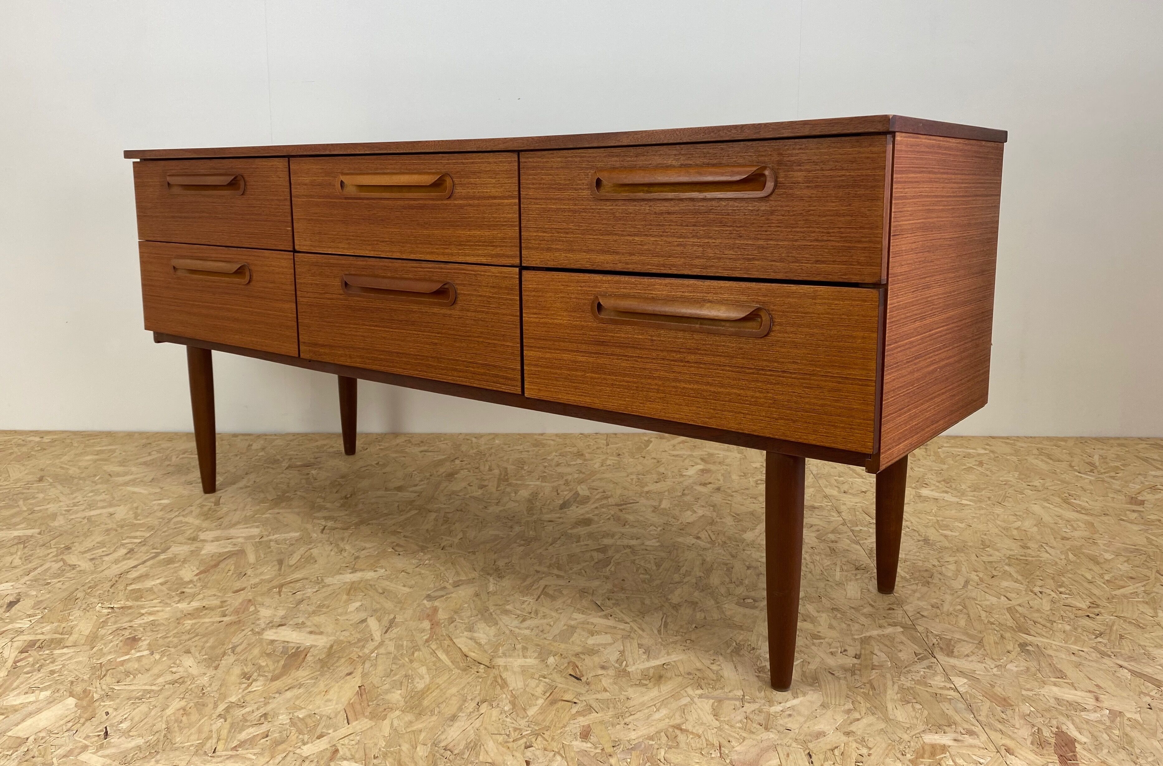 Mid century teak chest of drawers