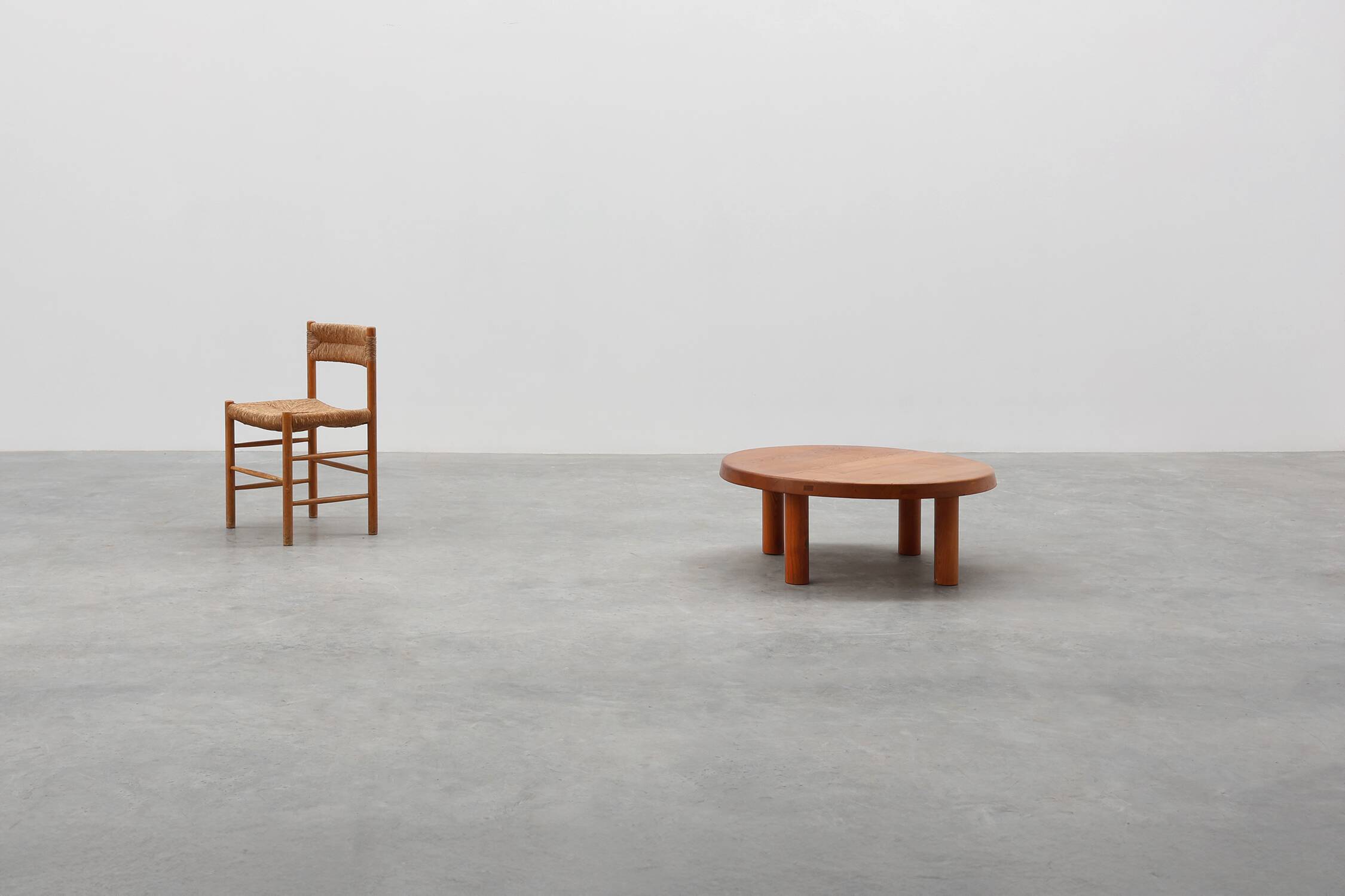 Pierre Chapo, Coffee Table Model T02M in Solid Elm, France 1976