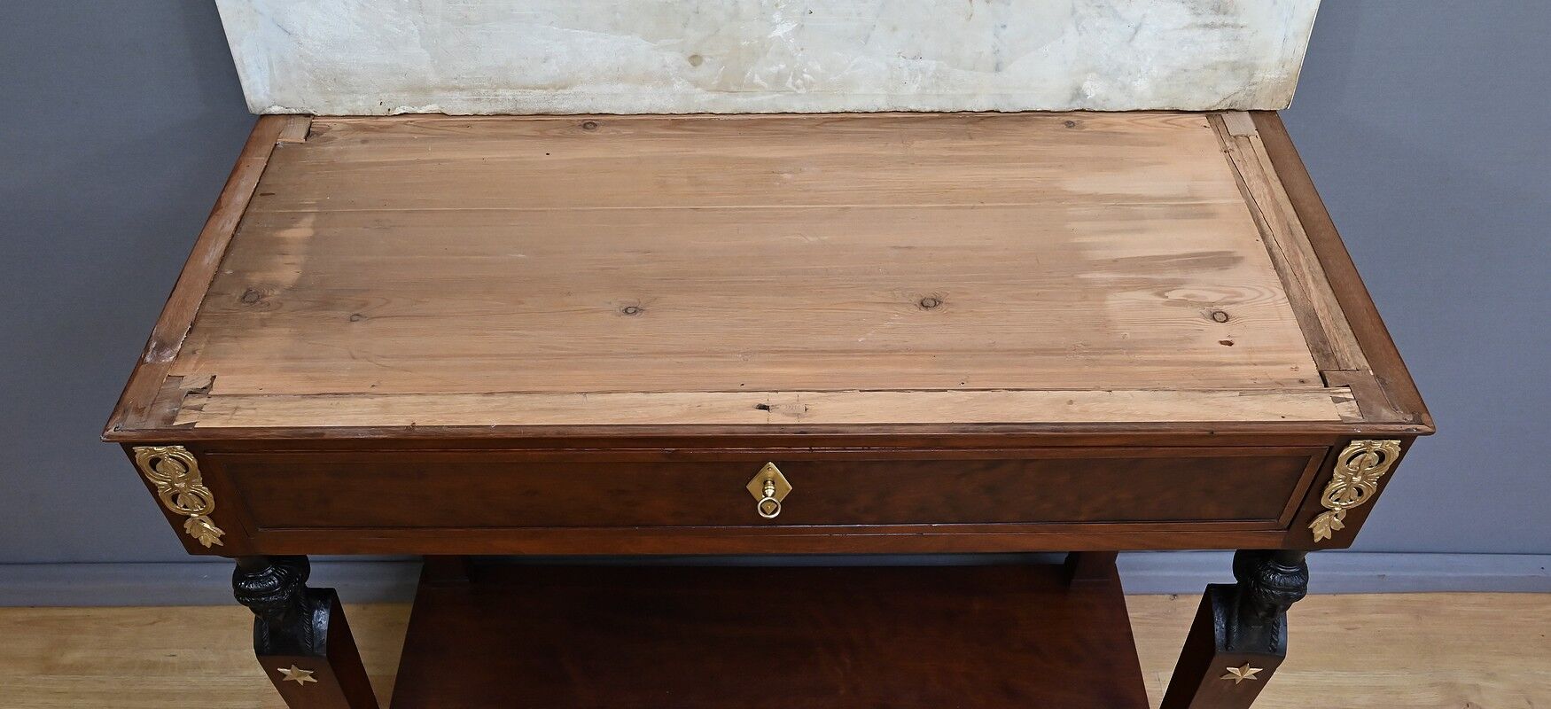 Return from Egypt mahogany console, Empire period – early 19th century