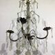 Chandelier 4 lights bronze and tassels
