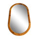 Miroir ovale en pin vintage, 100x60 cm