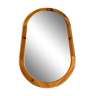 Miroir ovale en pin vintage, 100x60 cm