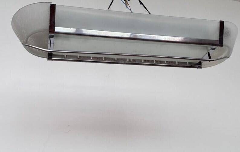 XXL design Chrome Bauhaus Chandelier or pendant - 1940s / Czechoslovakia