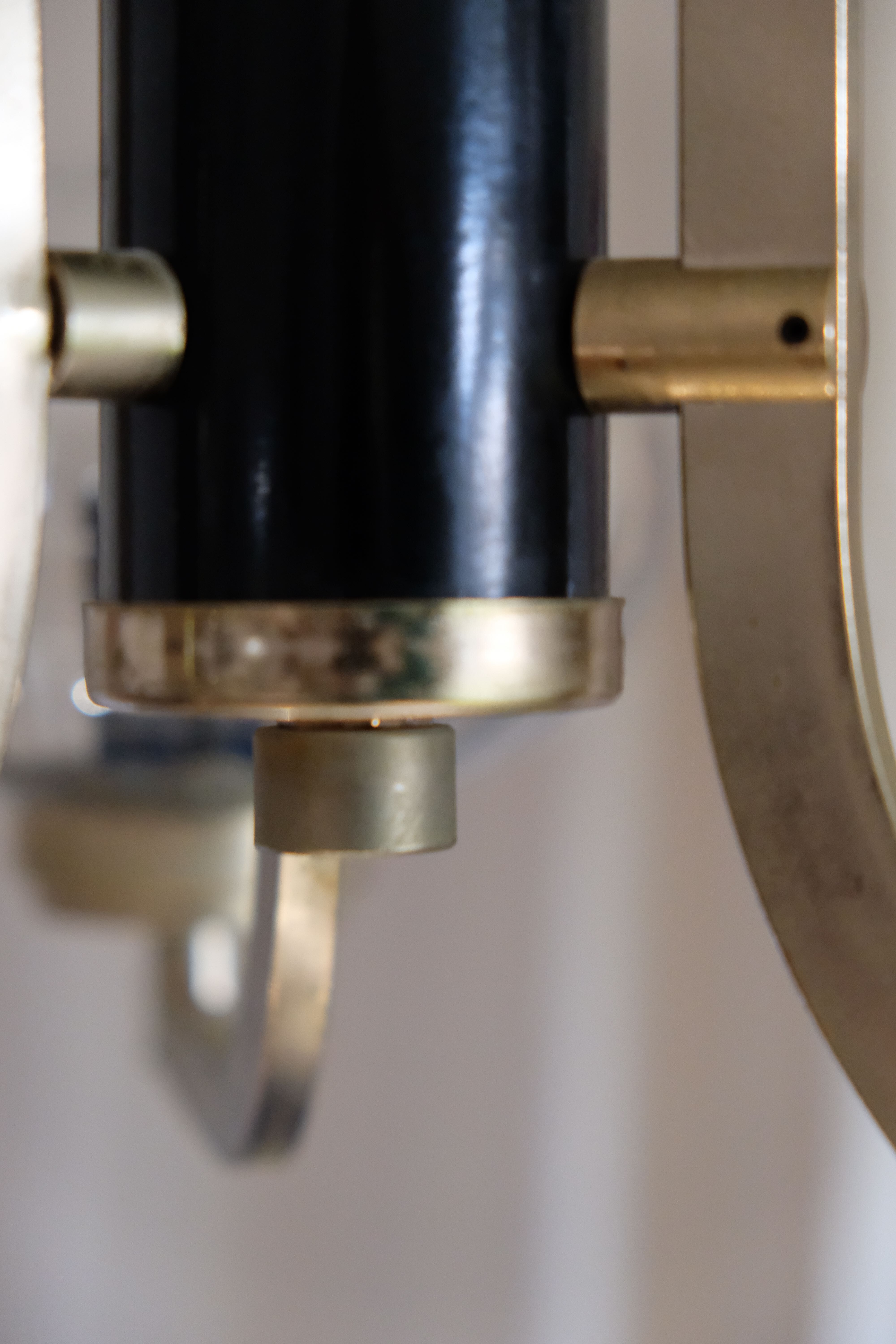 Smoky glass, brass and steel ceiling light