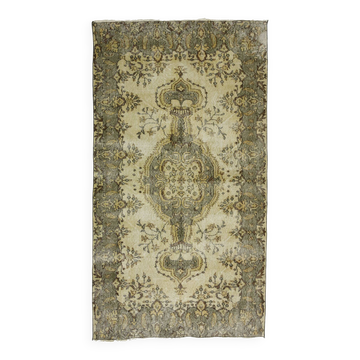 Turkish Anatolian Handmade Vintage Area Rug 205 cm x 94 cm
