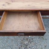 Country Pine Farmhouse Table, 4 Drawers.