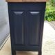 Enfilade • Comptoir de service bicolore noir • miel