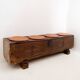 Spanish carved oak bank chest - 18th century