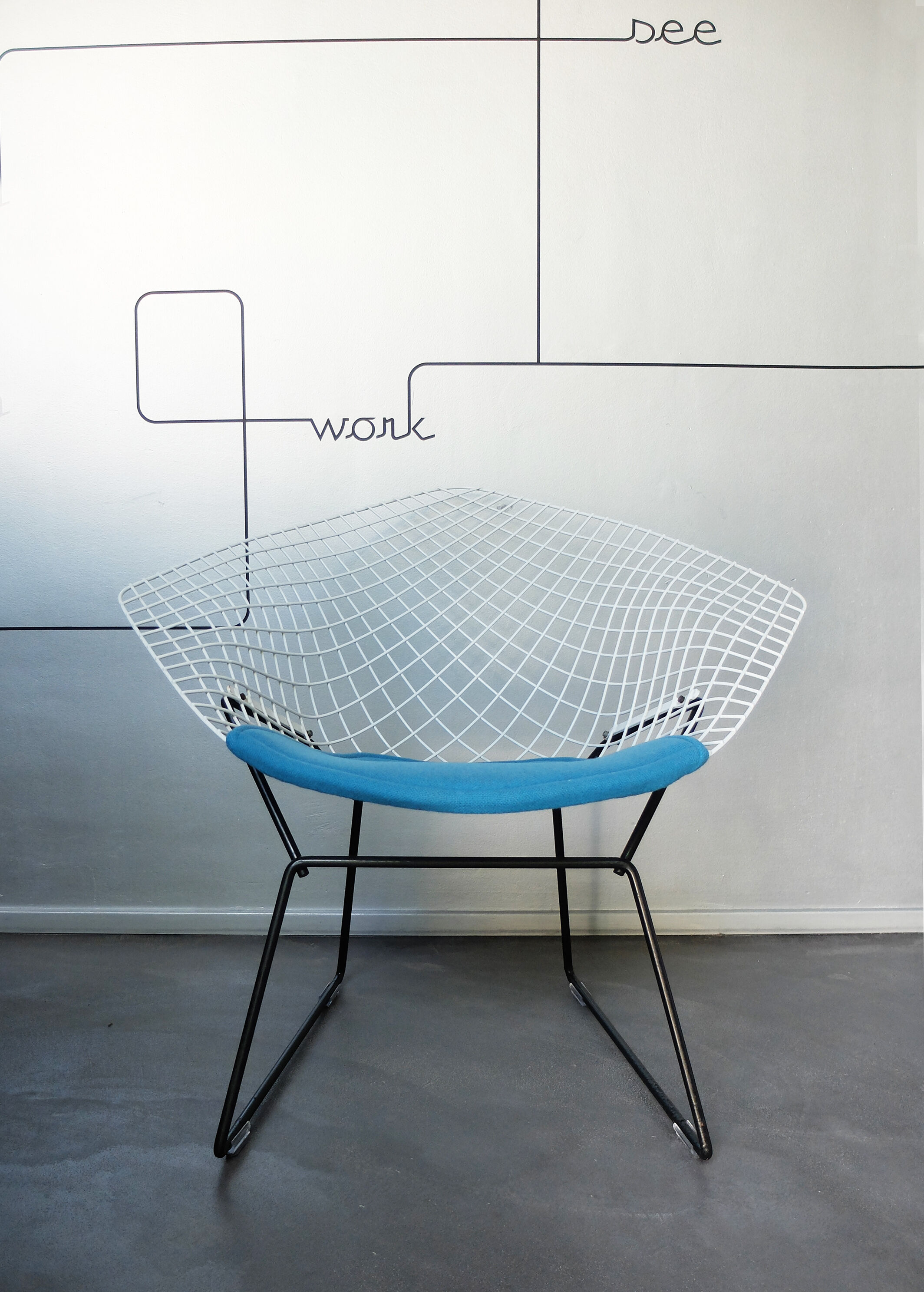 Fauteuil Diamond chair 421 par Harry Bertoia pour Knoll