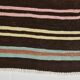 Tapis Kilim à rayures marron et beige