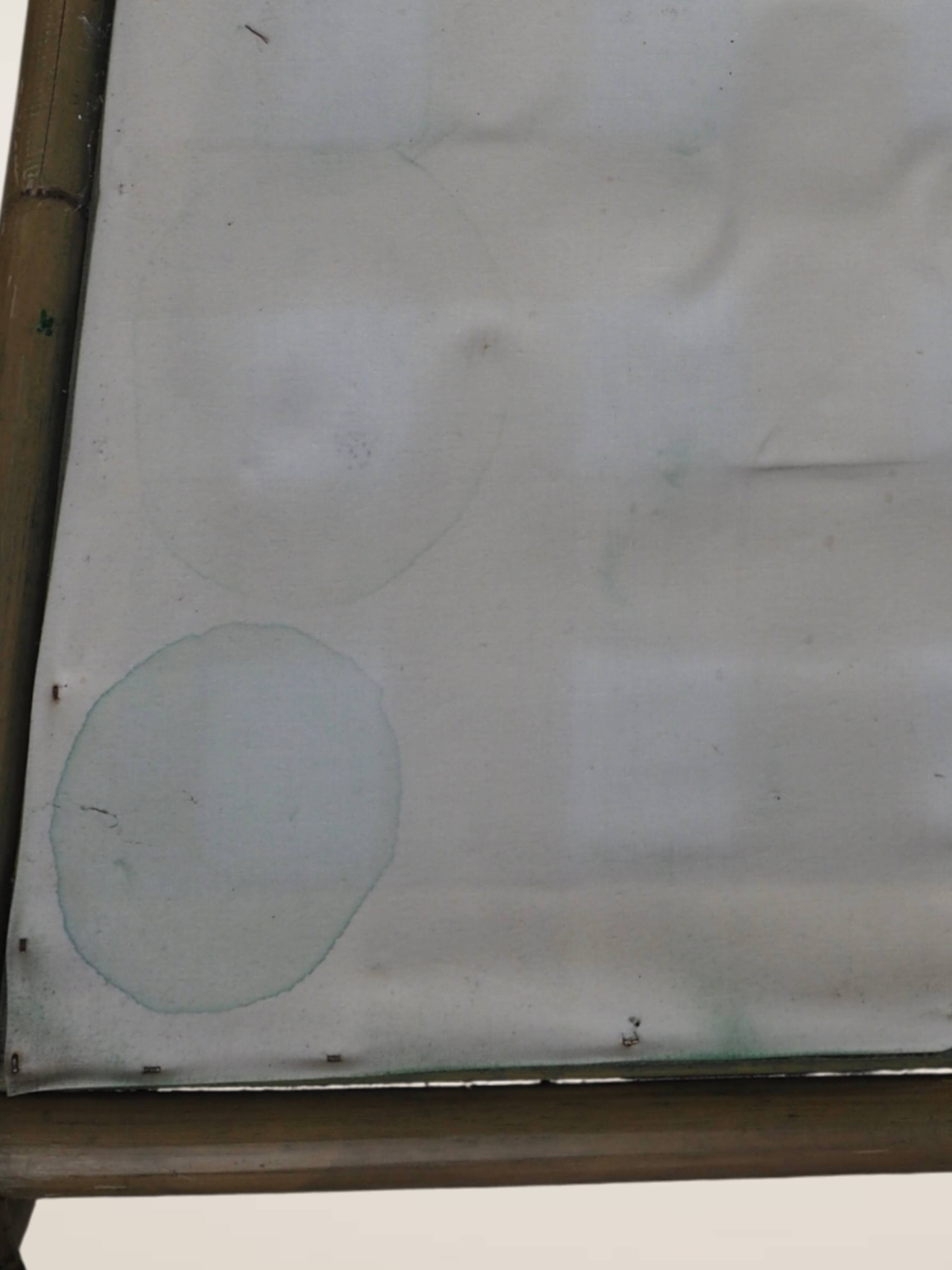 Pair of curved bamboo armchairs