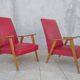 Paire de fauteuils vintage en skaï