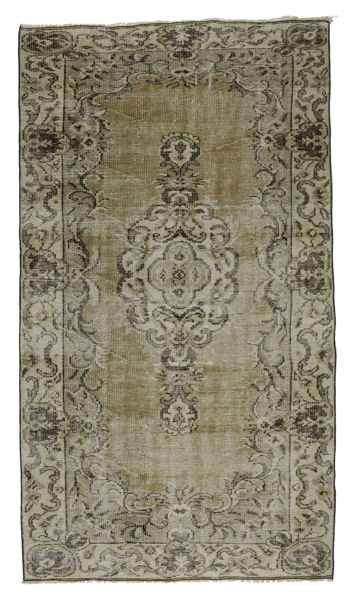 Turkish Anatolian Handmade Vintage Rug 255 cm x 145 cm
