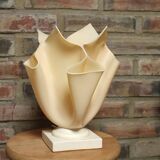 Beige crumpled plexiglass lamp Soleillade,  80s