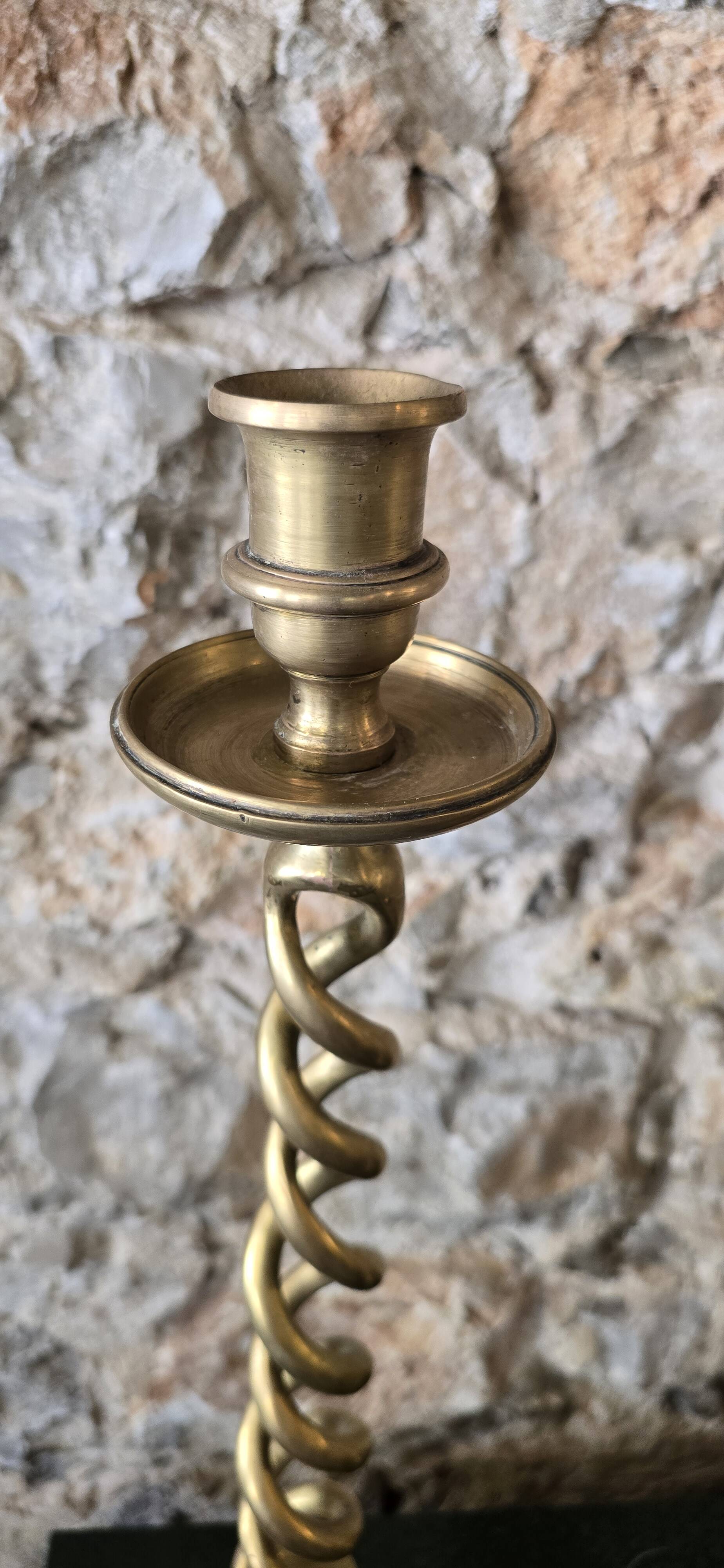 5 Pair of gilt bronze candlesticks, 19th century - 59 cm
