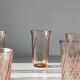 Set of 6 water glasses - lemonade rosaline luminarc arcoroc twisted